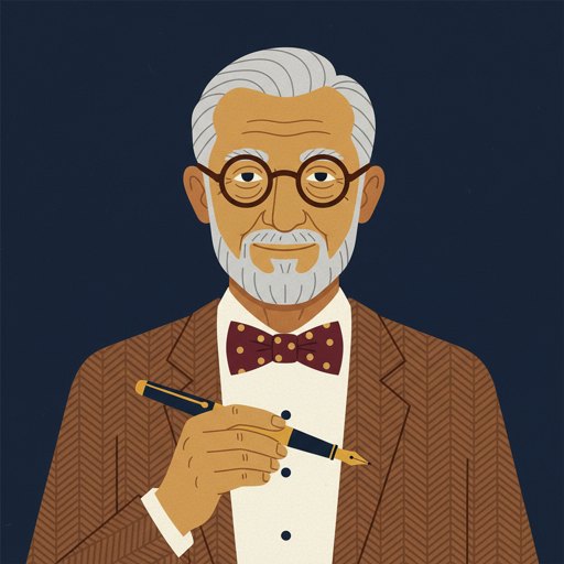 Illustrated portrait of Maury Rovenstein