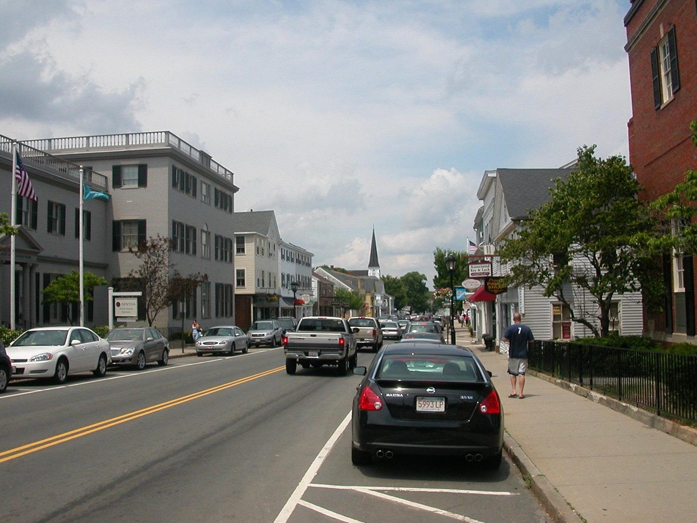 Court Street in Plymouth. Plymouth Superior Court, where the Clancy jury deadlocked 11 to 1, sits a short distance away on Obery Street.